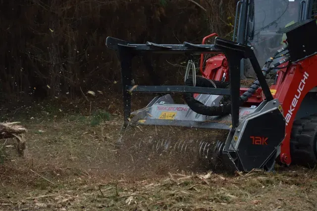 Completed forestry mulching job showing cleared land