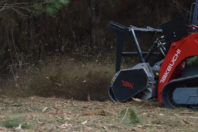 Completed forestry mulching job showing a cleared and mulched lot
